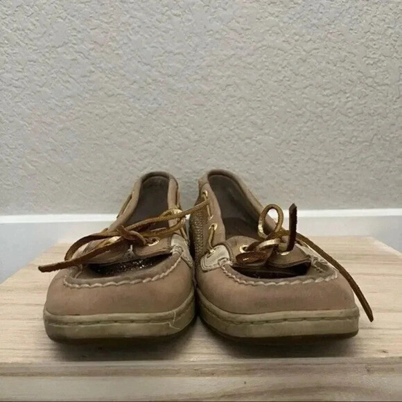 Sperry Topsider Angelfish Brown Leather Metallic Boat Shoe 7 - Picture 6 of 7